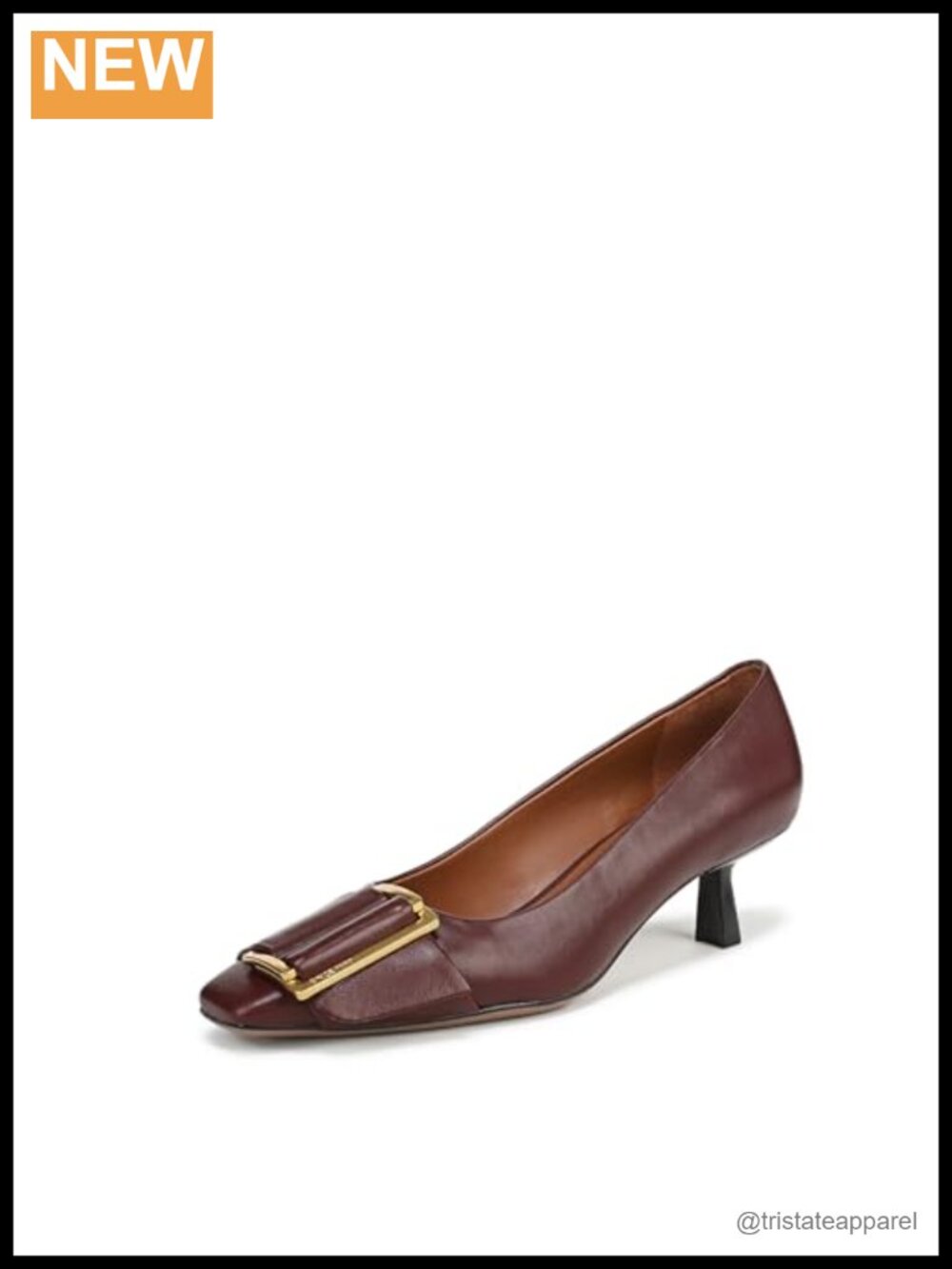 Slip On Sculpted Heel Pumps with Hardware Detail